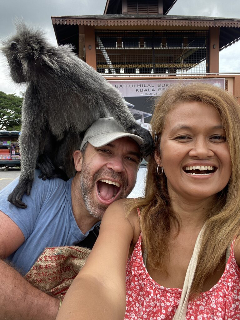 While the silvered leaf monkeys were polite, the long-tailed macaques were a different story! These mischievous little guys were always on the lookout for snacks. One even tried to grab a phone! Travel tip: Hold onto your belongings because these guys are sneaky! 