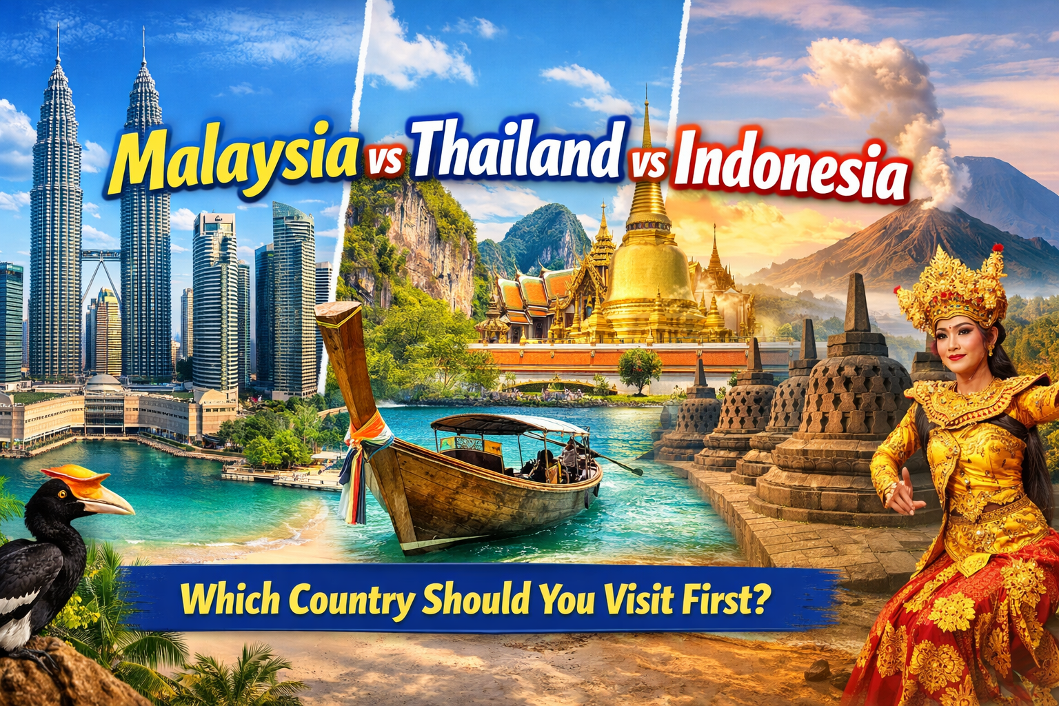 Malaysia Thailand Indonesia Travel Comparison