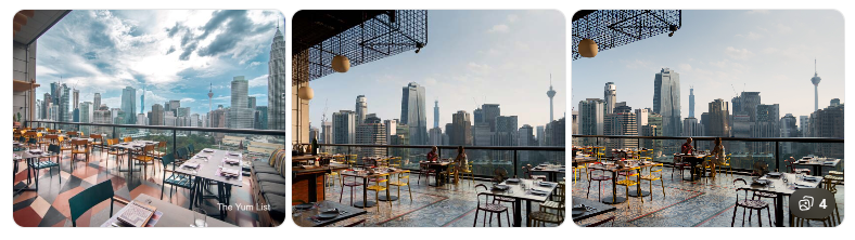 Kuala Lumpur skyline restaurants with views